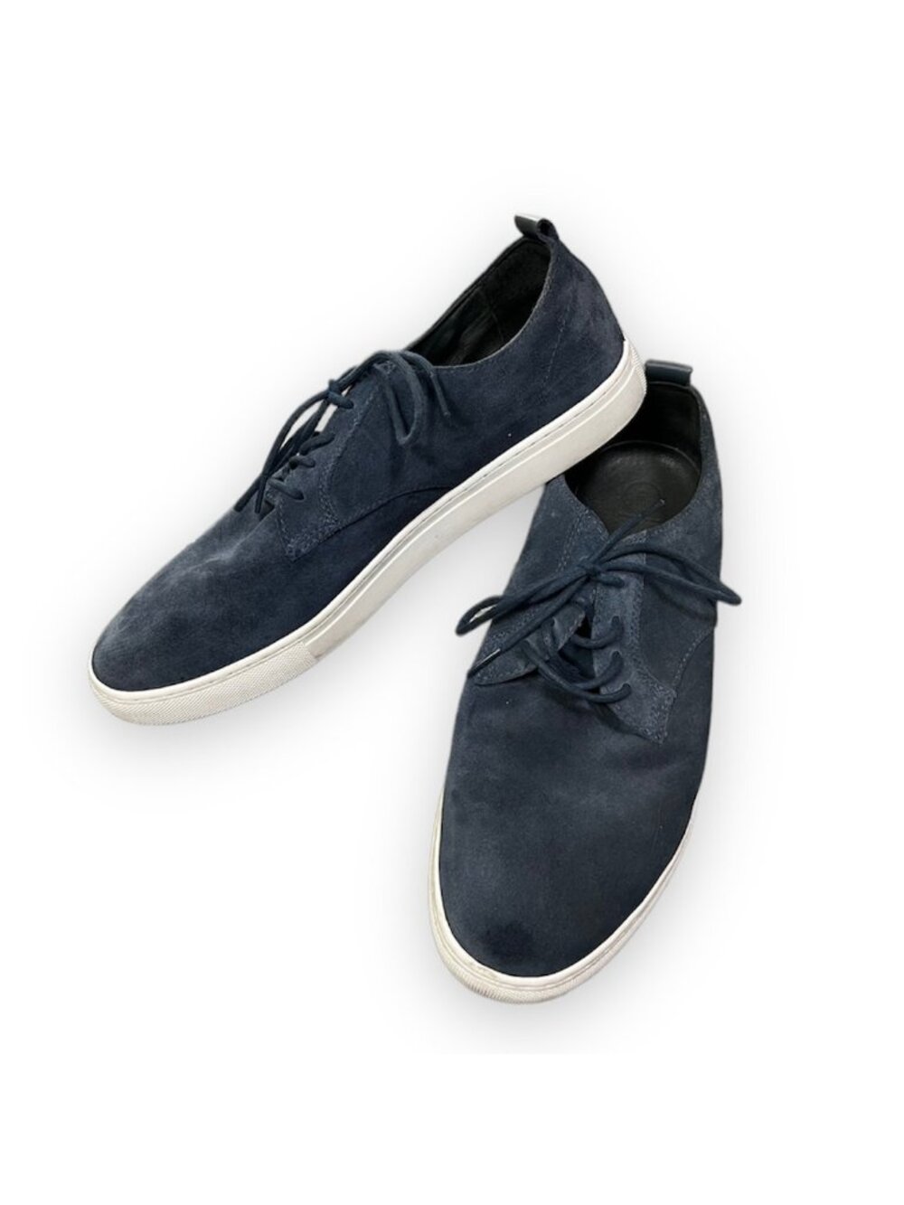 Clae Ellington Suede Lace Up Waxed Shoes Navy Blue Grey Men’s Size 12